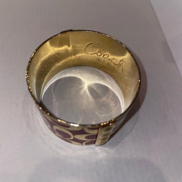 Vintage Coach Cuff Bracelet - Pink and Gold - Picture 3 of 7